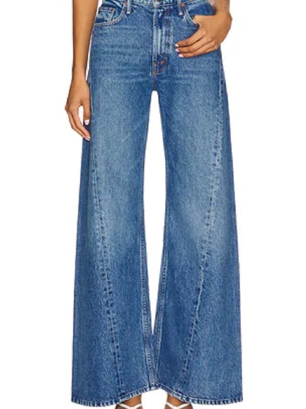 MOTHER The Lemon Twist Sneak Jeans Rolling in the Dough